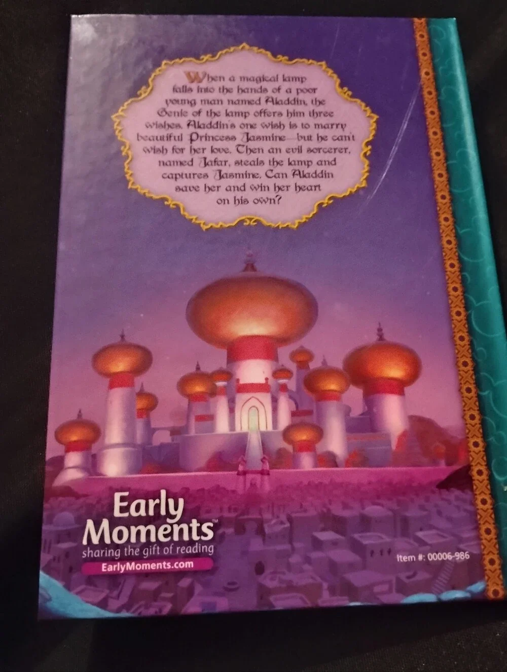 Disney Aladdin Wall Art Print in Teal and Purple